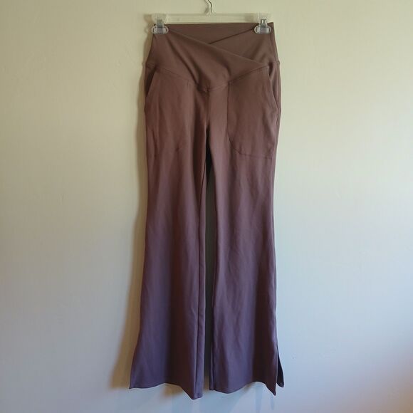 Unbranded Pants - Flare Leg Yoga Pants With Pockets XS Lavender High Waist